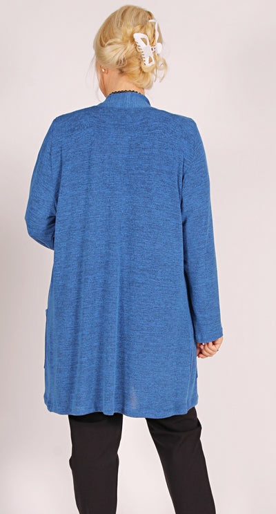 Soft as Cashmere Knit Edge to Edge Jacket Royal Blue