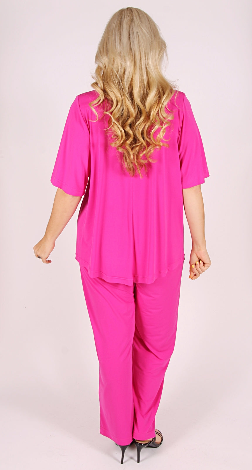 Pia Pleat Front Top Fuchsia